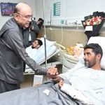 President visits CMH, inquires after health of injured